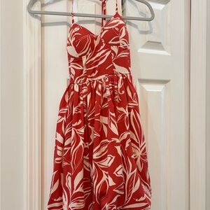 Red Floral Mini Dress